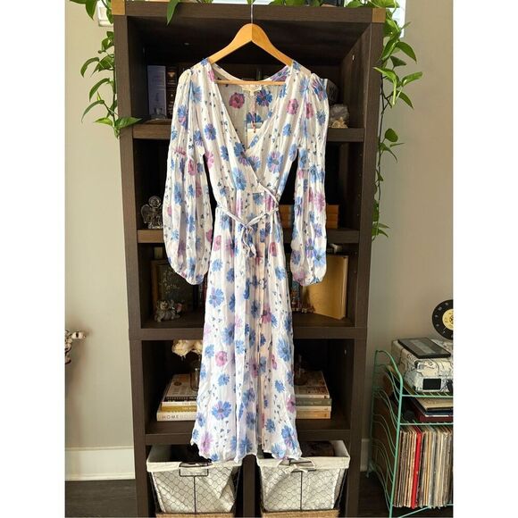 NWT LoveShackFancy Bevelyn Blouson-Sleeve Floral Maxi Dress Size 4 $695 MSRP - Picture 5 of 11